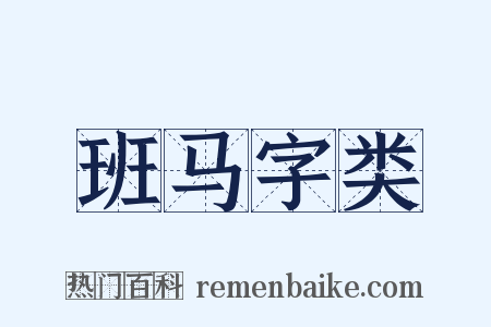 班马字类是什么意思的图片